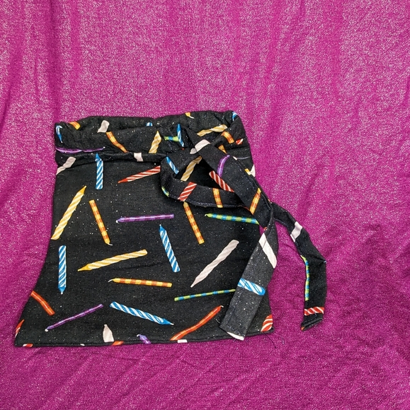 Reusable Sparkle Birthday Candle Drawstring Giftbag- Fabric Ribbon - Picture 2 of 5